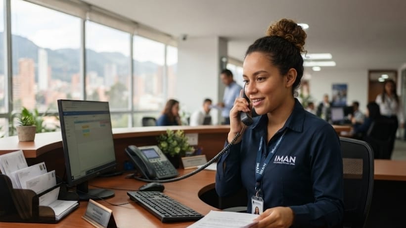 RECEPCIONISTA Y AUXILIAR ADMINISTRATIVA Iman Seguridad Privada Ltda.